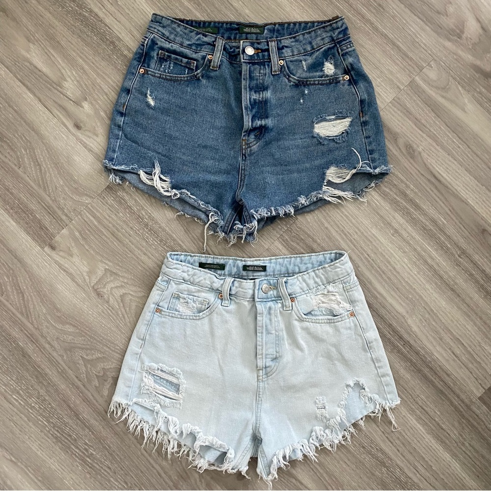 Wild Fable High Rise Cut Off Denim Shorts Size 4